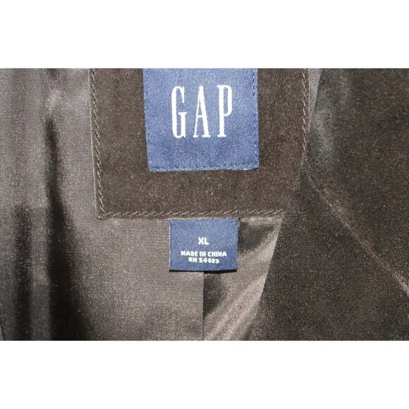 VTG Mens Size XL GAP Brown Suede Leather Jacket 2003 - Picture 10 of 14
